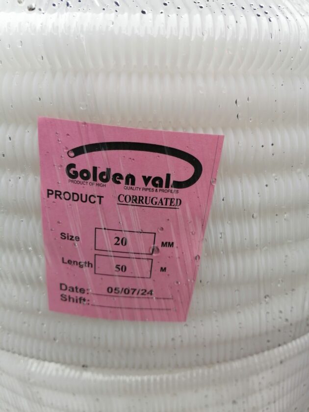 20mm white Flexible Condict pipe/hose. 50meters - Image 2
