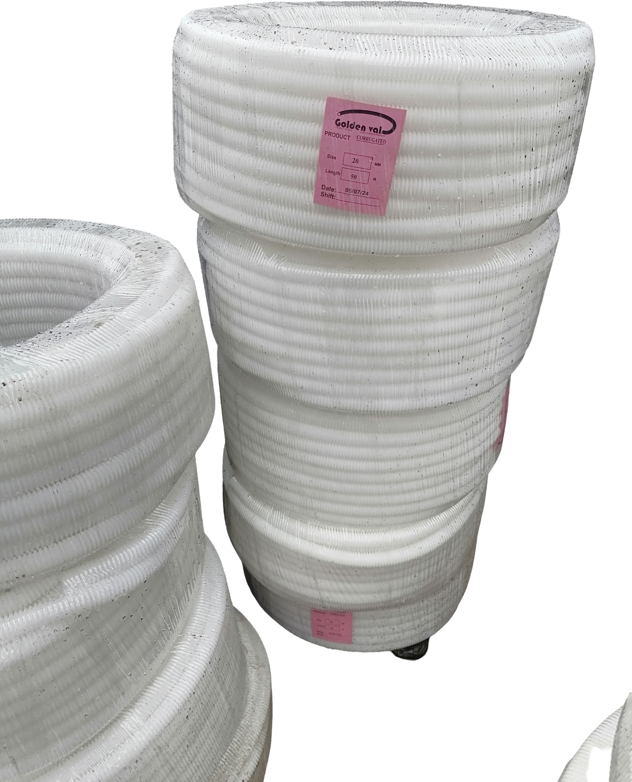 20mm white Flexible Condict pipe/hose. 50meters - Image 3