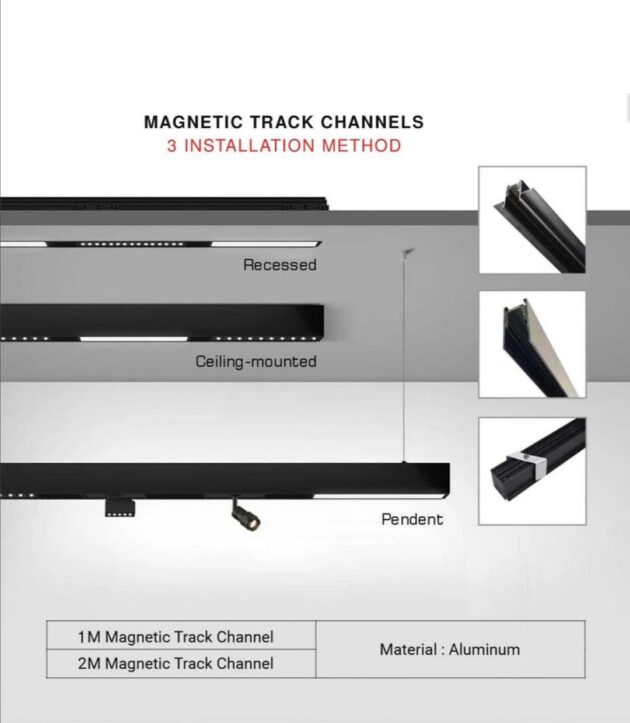 20MM LED MAGNETIC TRACK CHANNEL PROFILE - Image 2