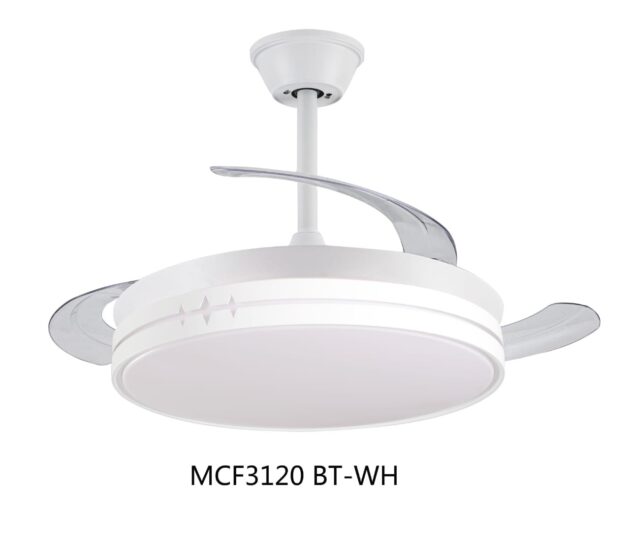 *vell max Chandelier Fan Light with Bluetooth - WH+WWT*
