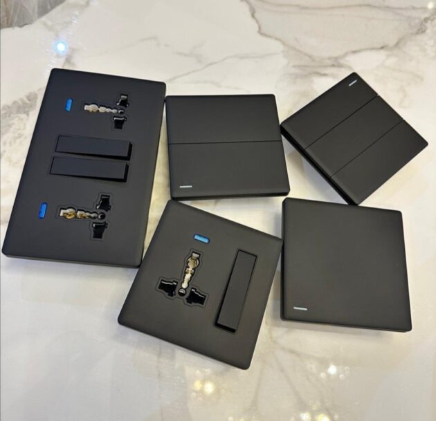 Exell UK black 3x6 socket,double socket,single socket,1Gang,2gang,3gang switches. - Image 2